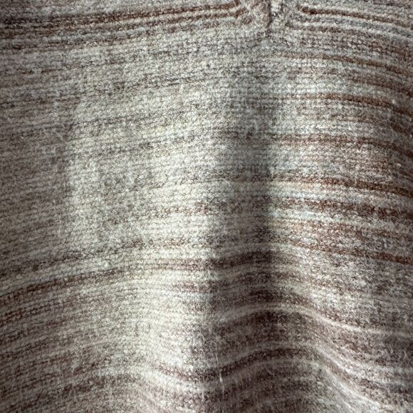 ATM Anthony Thomas Melillo Cotton Blend V-Neck Fuzzy Sweater Mocha Brown Small - Picture 6 of 8